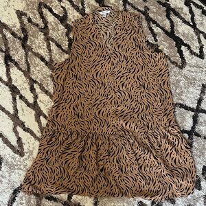 Nine West Tan and Black Animal Print Dress